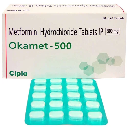 500 mg Okamet - 500 Metformin Hydrochloride IP Tablets