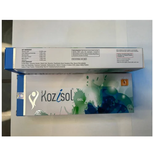 Kozisol skin-brightening gel