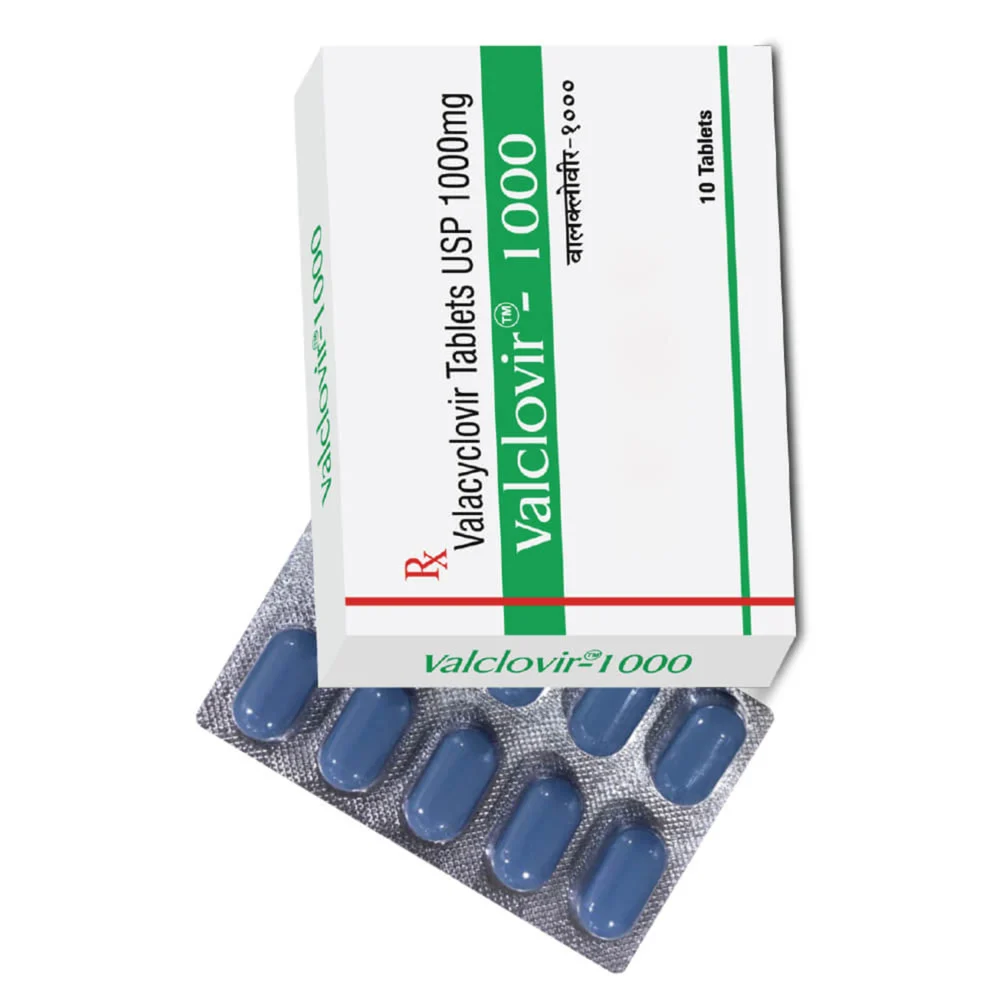 1000 mg Valclovir - 1000 Valacyclovir USP Tablets