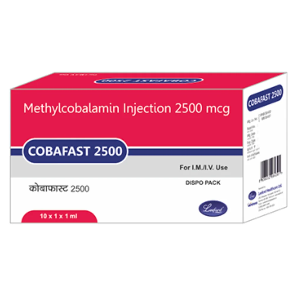 2500 mcg COBAFAST 2500 Methylcobalamin Injection