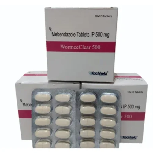 500 mg WormeeClear 500 Mebendazole IP Tablets