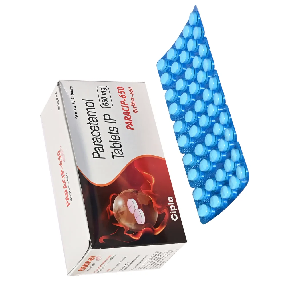650 mg PARACIP-650 Paracetamol IP Tablets