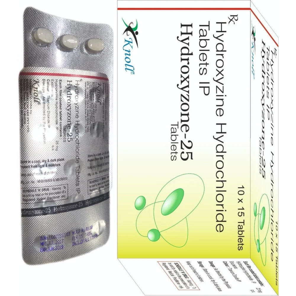 25 mg Hydroxyzone-25 Hydroxyzine Hydrochloride IP Tablets