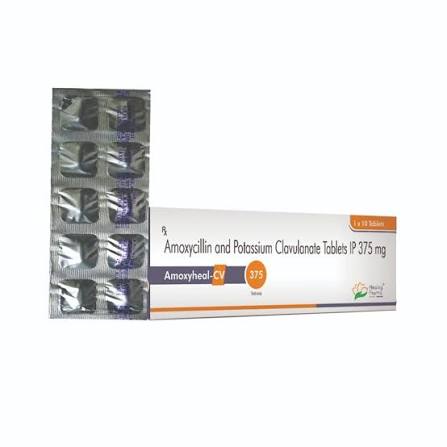 375 mg Amoxyheal-CV Amoxycillin and Potassium Clavulanate IP Tablets