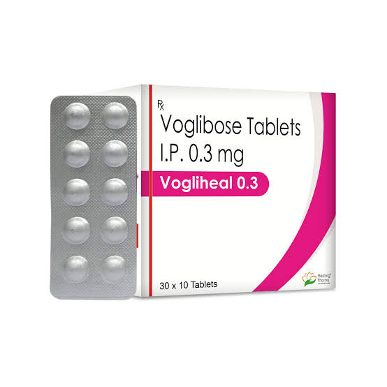 0.3 mg Vogliheal 0.3 Voglibose I.P. Tablets