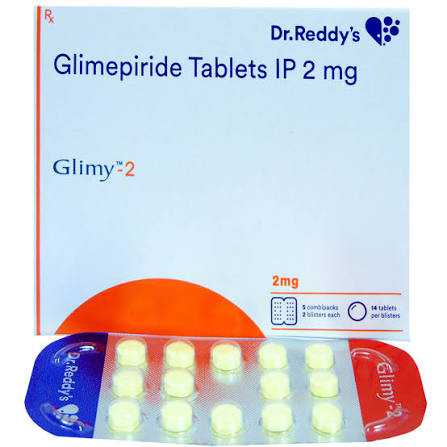 2 mg Glimy-2 Glimepiride IP Tablets