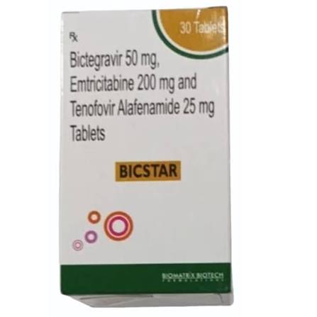 BICTEGRAVIR 50 MG  +TENOFOVIR ALAFENAMIDE 25 MG  + EMTRICITABINE 200 MG