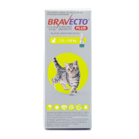 BRAVECTO PLUS CAT 1.2-2.8KG 112.5MG