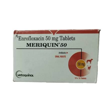 MERIQUIN 50MG TAB.VET. 10'S